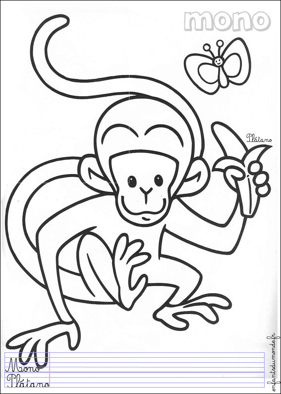 59 coloriage singe 1